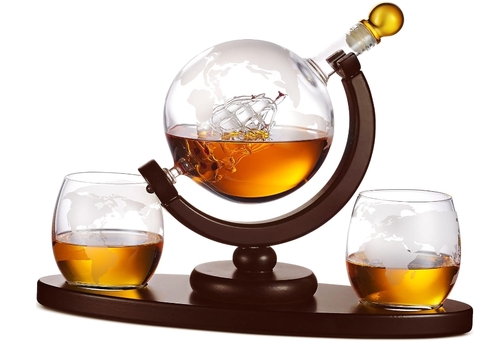 A Whiskey decanter globe set is a must-have gift